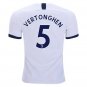 Jan VERTONGHEN #5 Tottenham Hotspur Home 19/20 Men Soccer Jersey + EPL Badges