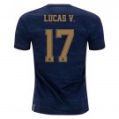 LUCAS Vazquez #17 Real Madrid Away 19/20 Men Soccer Jersey + Laliga/WCC Badges