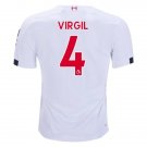 VIRGIL van Dijk #4 Liverpool Away 19/20 Men Soccer Jersey + EPL & WU Badges