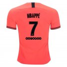 Kylian MBAPPE #7 PSG Paris Saint Germain Away 19/20 Men Soccer Jersey + Ooredoo