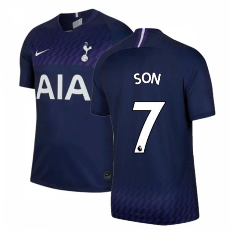 SON Heung Min #7 Tottenham Hotspur Away 19/20 Men Soccer Jersey + EPL Badges