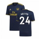 Reiss NELSON #24 Arsenal Third 19/20 Men Soccer Jersey + EPL Badges