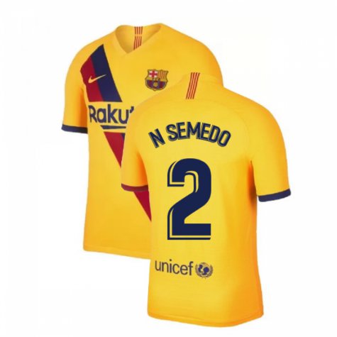 Nelson SEMEDO #2 Barcelona Away 19/20 Men Soccer Jersey + Laliga Badge