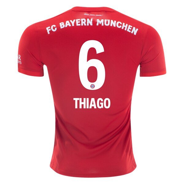 THIAGO Alcantara #6 Bayern Munchen Home 19/20 Men Soccer Jersey