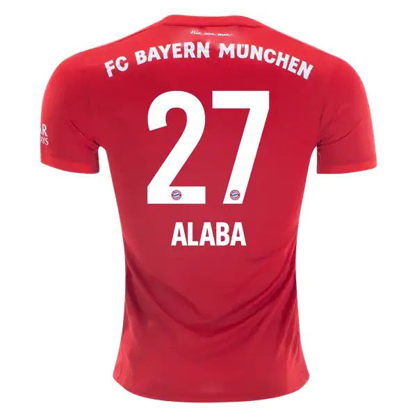 David ALABA #27 Bayern Munchen Home 19/20 Men Soccer Jersey