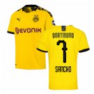 Jadon SANCHO #7 Borussia Dortmund Home 19/20 Men Soccer Jersey + Bundesliga Patch