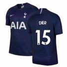Eric DIER #15 Tottenham Hotspur Away 19/20 Men Soccer Jersey + EPL Badges