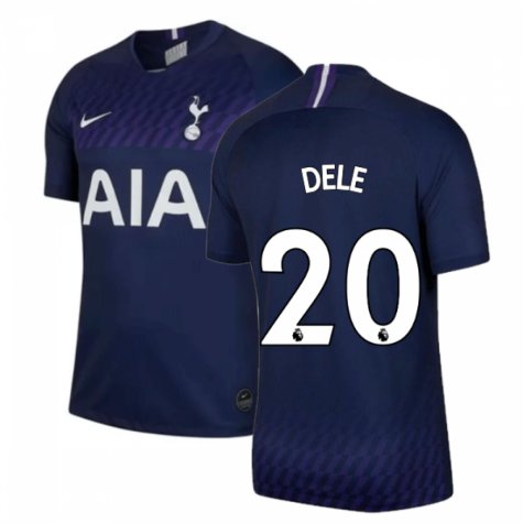 DELE Alli #20 Tottenham Hotspur Away 19/20 Men Soccer Jersey + EPL Badges
