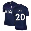 DELE Alli #20 Tottenham Hotspur Away 19/20 Men Soccer Jersey + EPL Badges