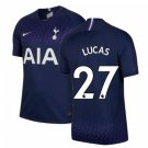 LUCAS Moura #27 Tottenham Hotspur Away 19/20 Men Soccer Jersey + EPL Badges