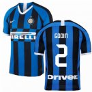 Diego GODIN #2 Inter Milan Home 19/20 Men Soccer Jersey + Serie A Patch