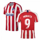 Alvaro MORATA #9 Atletico Madrid Home 19/20 Men Soccer Jersey + Laliga Badges