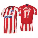 Ivan SAPONJIC #17 Atletico Madrid Home 19/20 Men Soccer Jersey + Laliga Badges