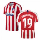 DIEGO COSTA #19 Atletico Madrid Home 19/20 Men Soccer Jersey + Laliga Badges