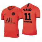 Angel DI MARIA #11 PSG Paris Saint Germain Away 19/20 Men Soccer Jersey + Ooredoo