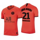 ANDER HERRERA #21 PSG Paris Saint Germain Away 19/20 Men Soccer Jersey + Ooredoo