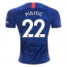 Christian PULISIC #22 Chelsea Home 19/20 Men Soccer Jersey + EPL & Hyundai Badges Size 2XL