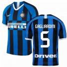 Roberto GAGLIARDINI #5 Inter Milan Home 19/20 Men Soccer Jersey + Serie A Patch Size 2XL