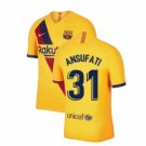 ANSUFATI #31 Barcelona Away 19/20 Men Soccer Jersey + Laliga Badge Size 2XL