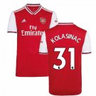 Sead KOLASINAC #31 Arsenal Home 19/20 Men Soccer Jersey + EPL Badges Size 2XL