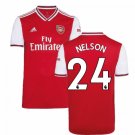 Reiss NELSON #24 Arsenal Home 19/20 Men Soccer Jersey + EPL Badges Size 2XL