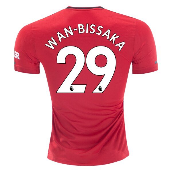 Aaron WAN BISSAKA #29 Manchester United Home 19/20 Men Soccer Jersey + EPL & Kohler Badges Size 2XL