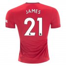 Daniel JAMES #21 Manchester United Home 19/20 Men Soccer Jersey + EPL & Kohler Badges Size 2XL