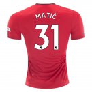 Nemanja MATIC #31 Manchester United Home 19/20 Men Soccer Jersey + EPL & Kohler Badges Size 2XL