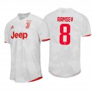 Aaron RAMSEY #8 Juventus Away 19/20 Men Soccer Jersey + Serie A & Scudetto Badges Size 2XL