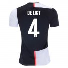 Matthijs DE LIGT #4 Juventus Home 19/20 Men Soccer Jersey + Serie A & Scudetto Badges Size 2XL