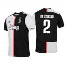 Mattia DE SCIGLIO #2 Juventus Home 19/20 Men Soccer Jersey + Serie A & Scudetto Badges Size 2XL