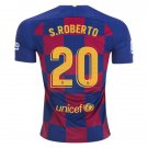 Sergi ROBERTO #20 Barcelona Home 19/20 Men Soccer Jersey + Laliga Badge Size 2XL