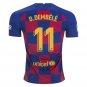 Ousmane DEMBELE #11 Barcelona Home 19/20 Men Soccer Jersey + Laliga Badge Size 2XL