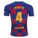 Ivan RAKITIC #4 Barcelona Home 19/20 Men Soccer Jersey + Laliga Badge Size 2XL