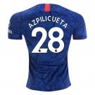Cesar AZPILICUETA #28 Chelsea Home 19/20 Men Soccer Jersey + EPL & Hyundai Badges Size 2XL