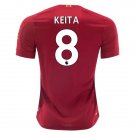Naby KEITA #8 Liverpool Home 19/20 Men Soccer Jersey + EPL & WU Badges Size 2XL