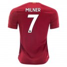 James MILNER #7 Liverpool Home 19/20 Men Soccer Jersey + EPL & WU Badges Size 2XL