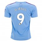 Gabriel JESUS #9 Manchester City Home 19/20 Men Soccer Jersey + EPL & Nexen Badges Size 2XL