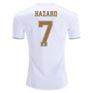Eden HAZARD #7 Real Madrid Home 19/20 Men Soccer Jersey + Laliga/WCC Badges Size 2XL