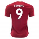Roberto FIRMINO #9 Liverpool Home 19/20 Men Soccer Jersey + EPL & WU Badges Size 2XL