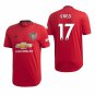 FRED #17 Manchester United Home 19/20 Men Soccer Jersey + EPL & Kohler Badges Size 2XL