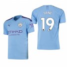 Leroy SANE #19 Manchester City Home 19/20 Men Soccer Jersey + EPL & Nexen Badges Size 2XL