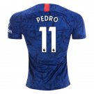 PEDRO Rodriguez #11 Chelsea Home 19/20 Men Soccer Jersey + EPL & Hyundai Badges Size 2XL