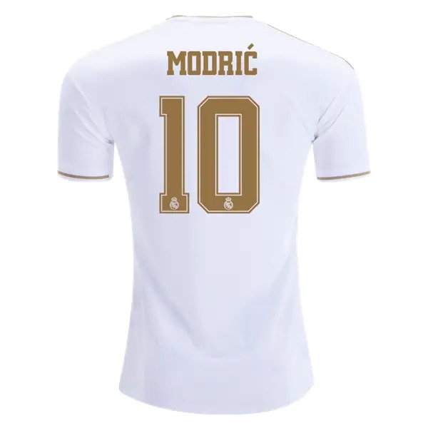 Luka MODRIC #10 Real Madrid Home 19/20 Men Soccer Jersey + Laliga/WCC Badges Size 2XL