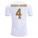 SERGIO RAMOS #4 Real Madrid Home 19/20 Men Soccer Jersey + Laliga/WCC Badges Size 2XL