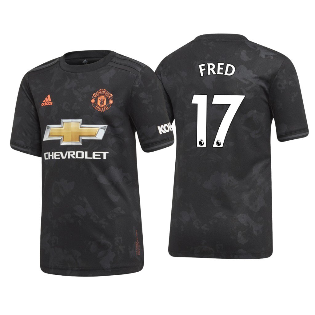 FRED #17 Manchester United Third 19/20 Men Soccer Jersey + EPL & Kohler Badges Size 2XL