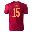 Sergio RAMOS #15 Spain Home for Euro 2020 Men Soccer Jersey Football Jersey Soccer Camiseta