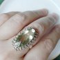 Sterling Silver Green Amethyst Ring Size 9