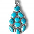 Robin's Egg Blue Turquoise and Sterling Silver Pendant