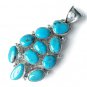 Robin's Egg Blue Turquoise and Sterling Silver Pendant